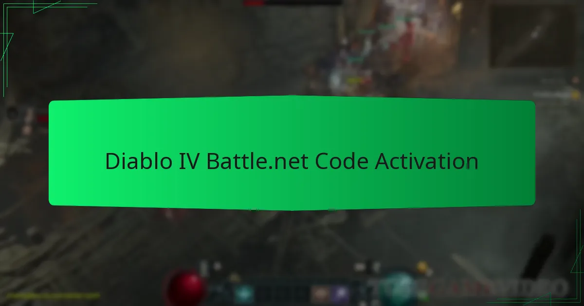 Diablo IV Battle.net Code Activation