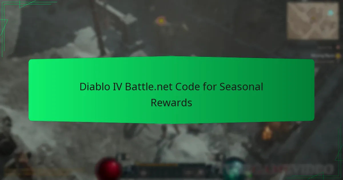 Diablo IV Battle.net Code for Seasonal Rewards