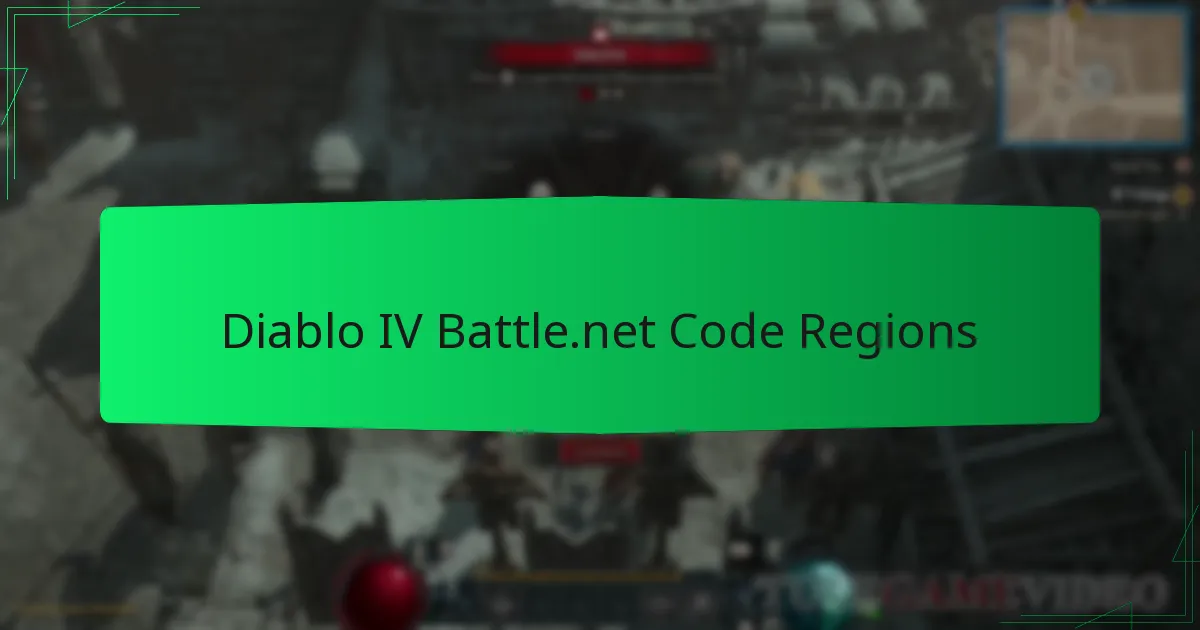 Diablo IV Battle.net Code Regions