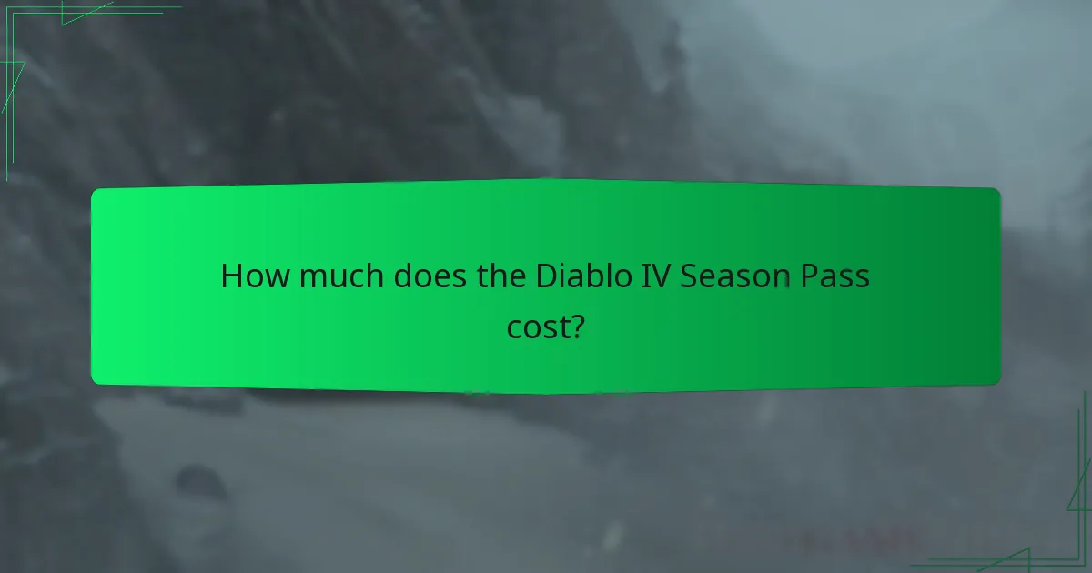 How much does the Diablo IV Season Pass cost?